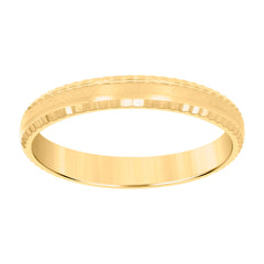 14kt Yellow Gold Mens 4mm Diamond-cut Wedding Band Ring Size 12