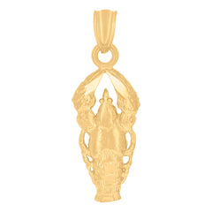 10kt Yellow Gold Womens Lobster Animal Charm Pendant