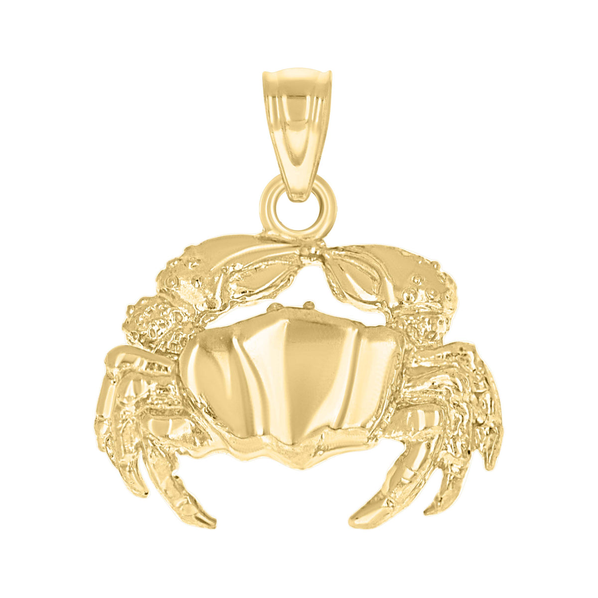 10kt Yellow Gold Womens Crab Animal Charm Pendant