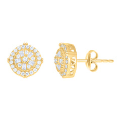 10kt Yellow Gold Womens Cubic-Zirconia Lock Charm Pendant