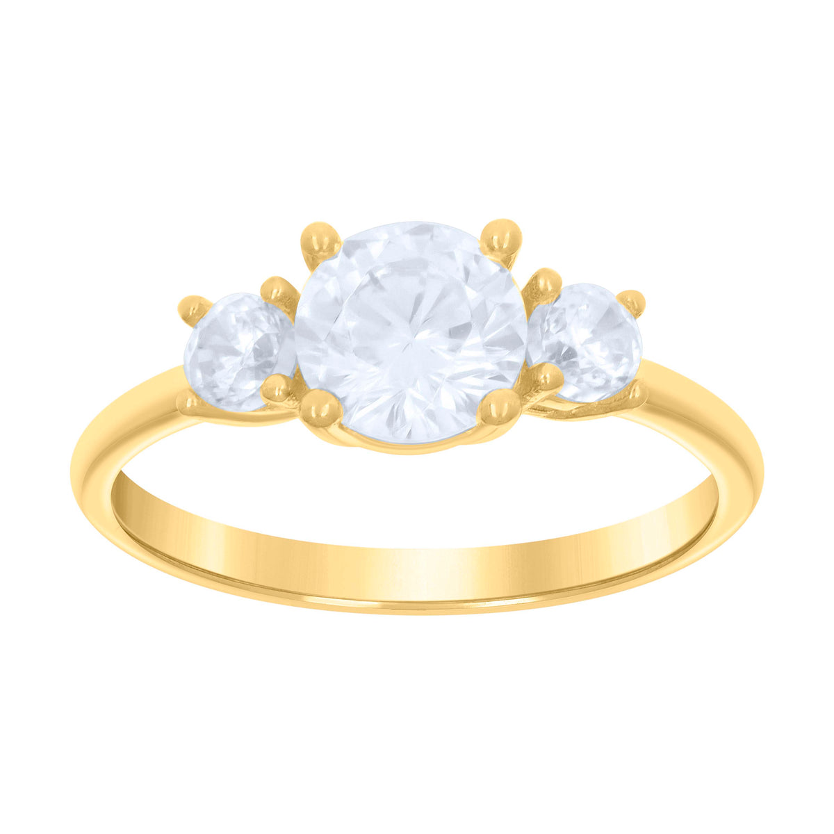 10kt Yellow Gold Baby Cubic-Zirconia Engagement Ring