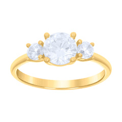 10kt Yellow Gold Baby Cubic-Zirconia Engagement Ring
