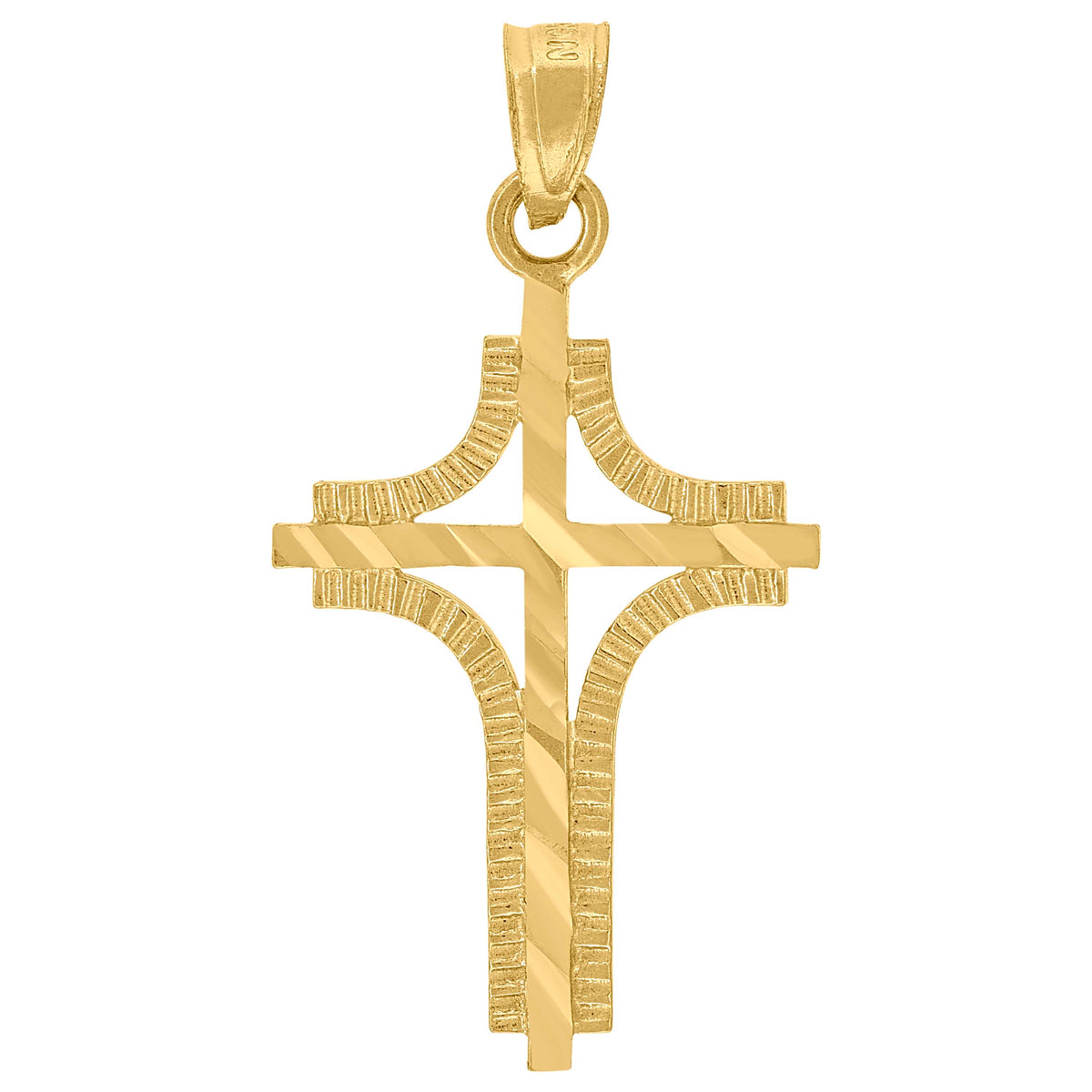 10kt Two-tone Gold Unisex Initial Alphabet V Ring