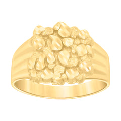 10kt Yellow Gold Womens Nugget Fashion Ring