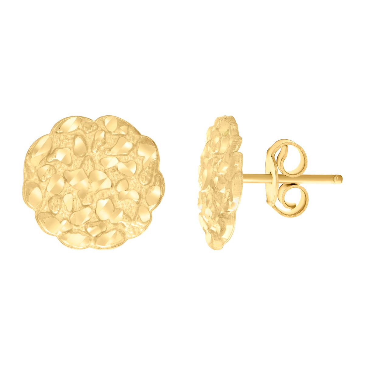 10kt Yellow Gold Womens Fashion Stud Earrings