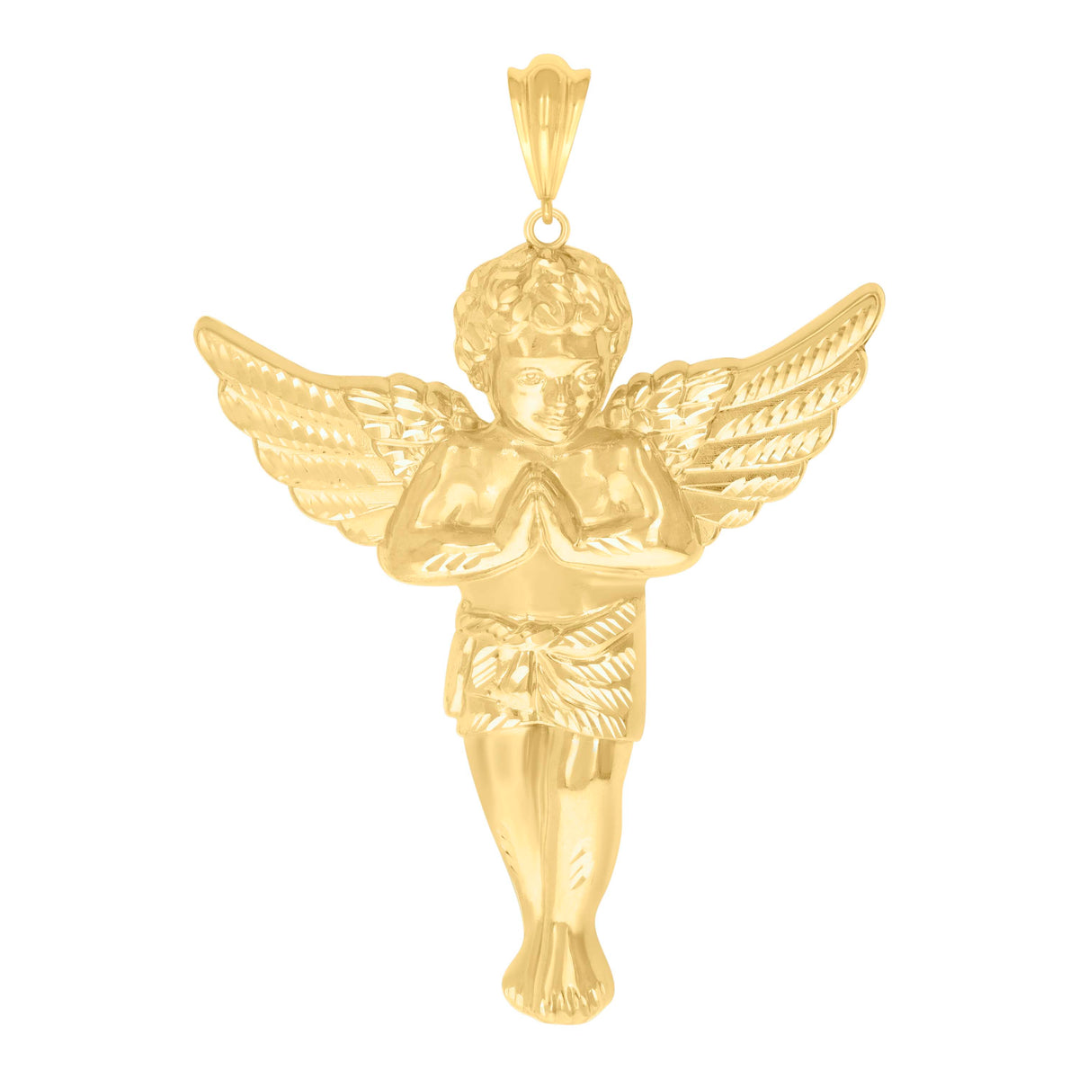 10kt Yellow Gold Womens Cubic-Zirconia Heart Charm Pendant