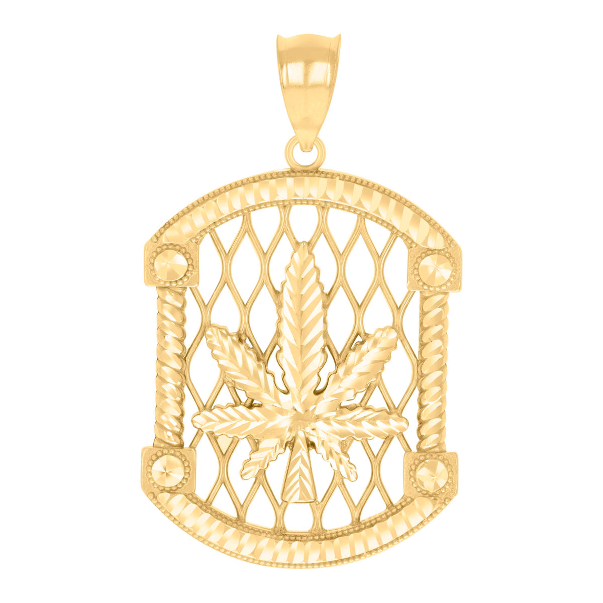 10kt Yellow Gold Womens Cubic Zirconia U Alphabet Initial Charm Pendant