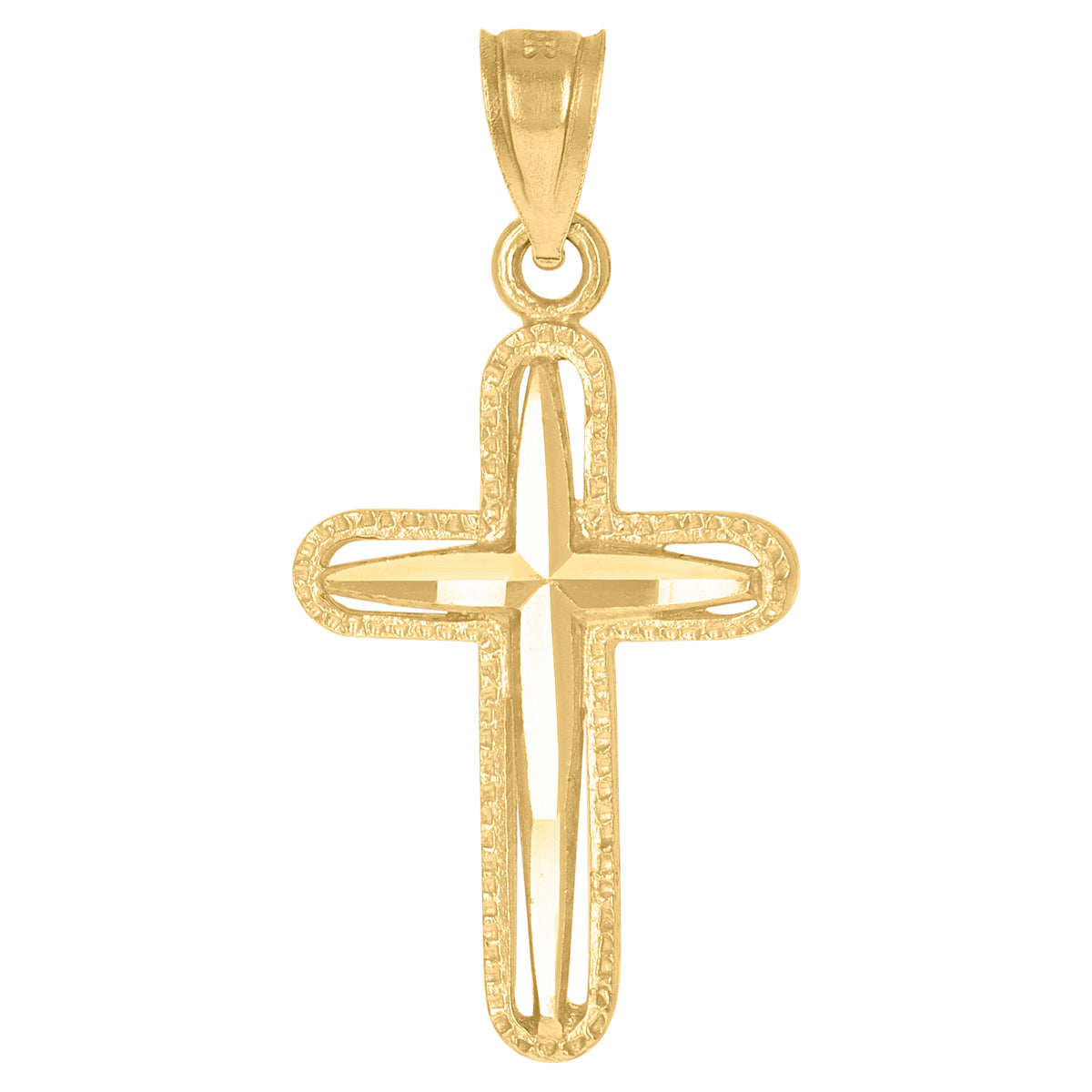 10kt Two-tone Gold Unisex Initial Alphabet H Ring