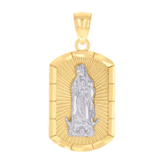 14kt Two-tone Gold Womens Guadalupe Religious Charm Pendant