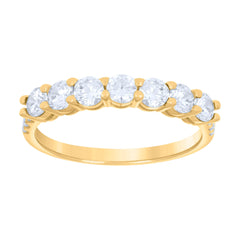 10kt Yellow Gold Womens Cubic-Zirconia Eternity Band Ring
