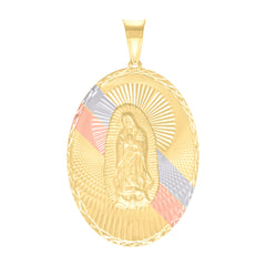 10kt Yellow Gold Womens Diamond-Cut Baby Jesus Virgin Mary Religious Ring