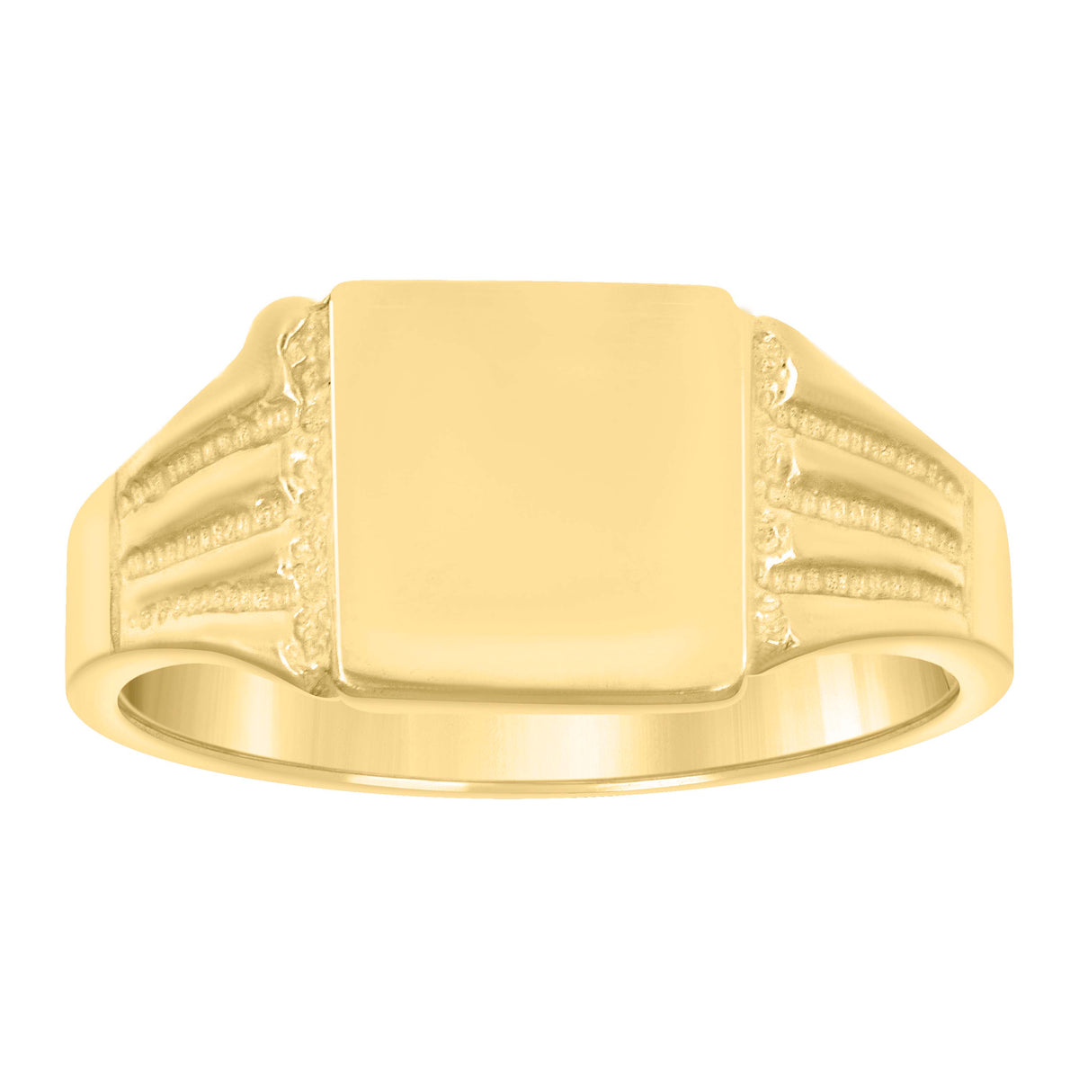 14kt Yellow Gold Baby Square Head Signet Ring