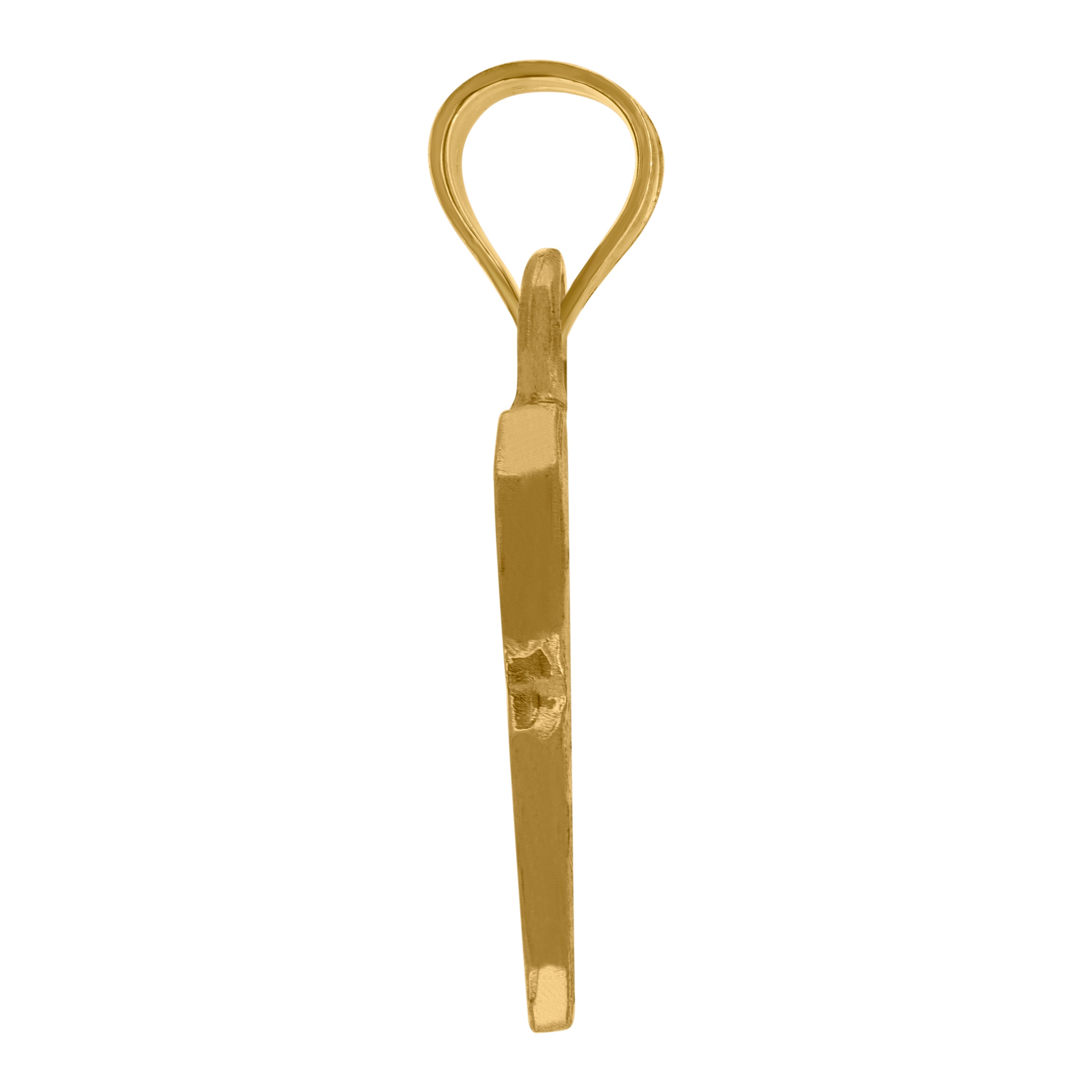 10kt Two-Tone Gold Mens Religious Praying Hands Medallion Charm Pendant