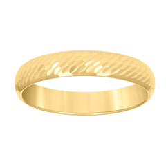 10kt Yellow Gold Mens 4mm Fashion Wedding Band Ring Size 6
