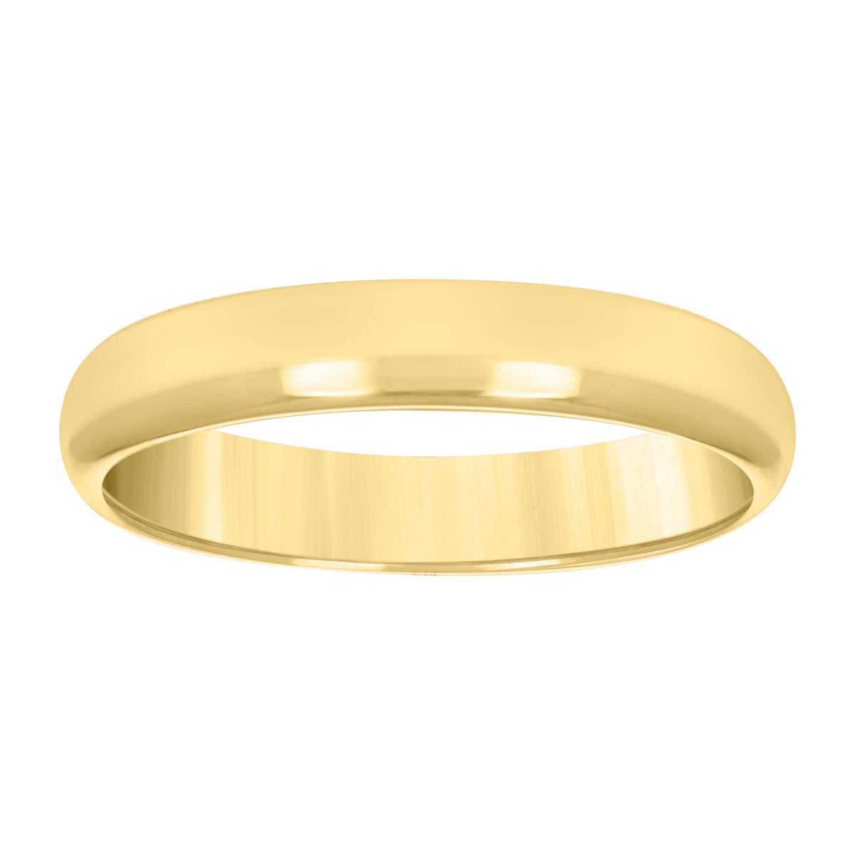14kt Yellow Gold Mens Hollow Comfort Fit Wedding Band Ring Size 7
