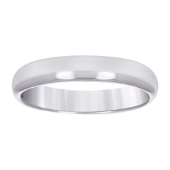 14kt White Gold Mens Hollow Comfort Fit Wedding Band Ring Size 9