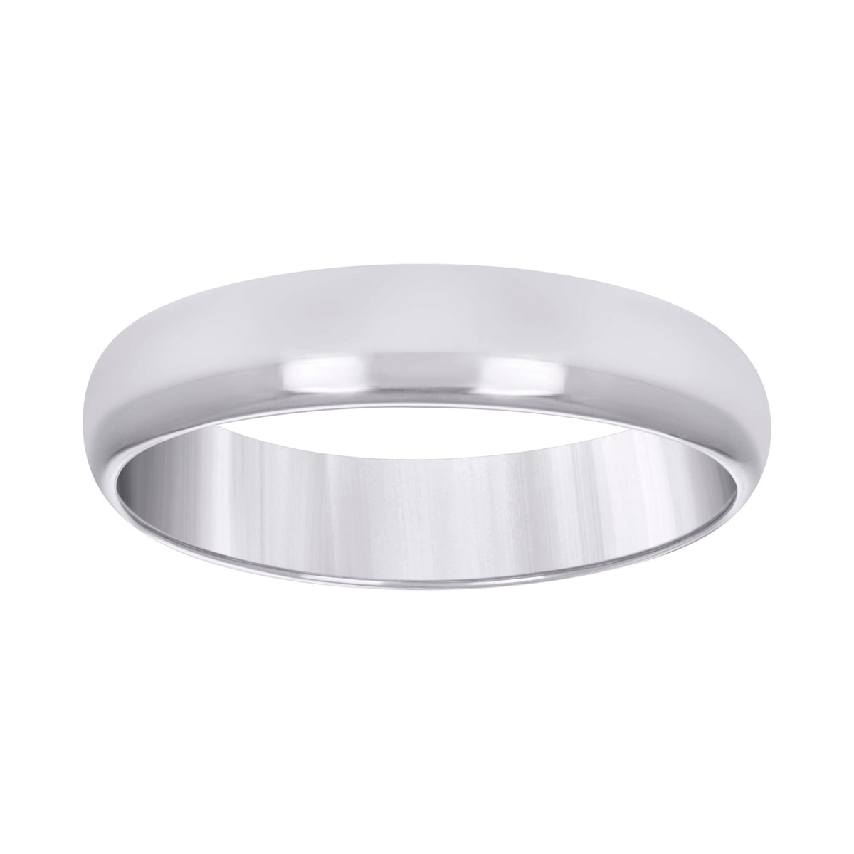 14kt White Gold Mens Hollow Comfort Fit Wedding Band Ring Size 13