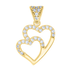 10kt Yellow Gold Womens Diamond-Cut Textured Heart Initial Letter H Band Ring