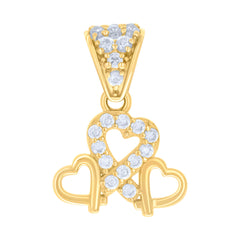 10kt Yellow Gold Womens Diamond-Cut Textured Heart Initial Letter D Band Ring