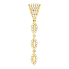 10kt Yellow Gold Womens Cubic-Zirconia Fashion Charm Pendant