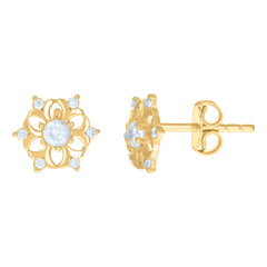 10kt Yellow Gold Womens Mens Unisex Owl Moon Animal Charm Pendant