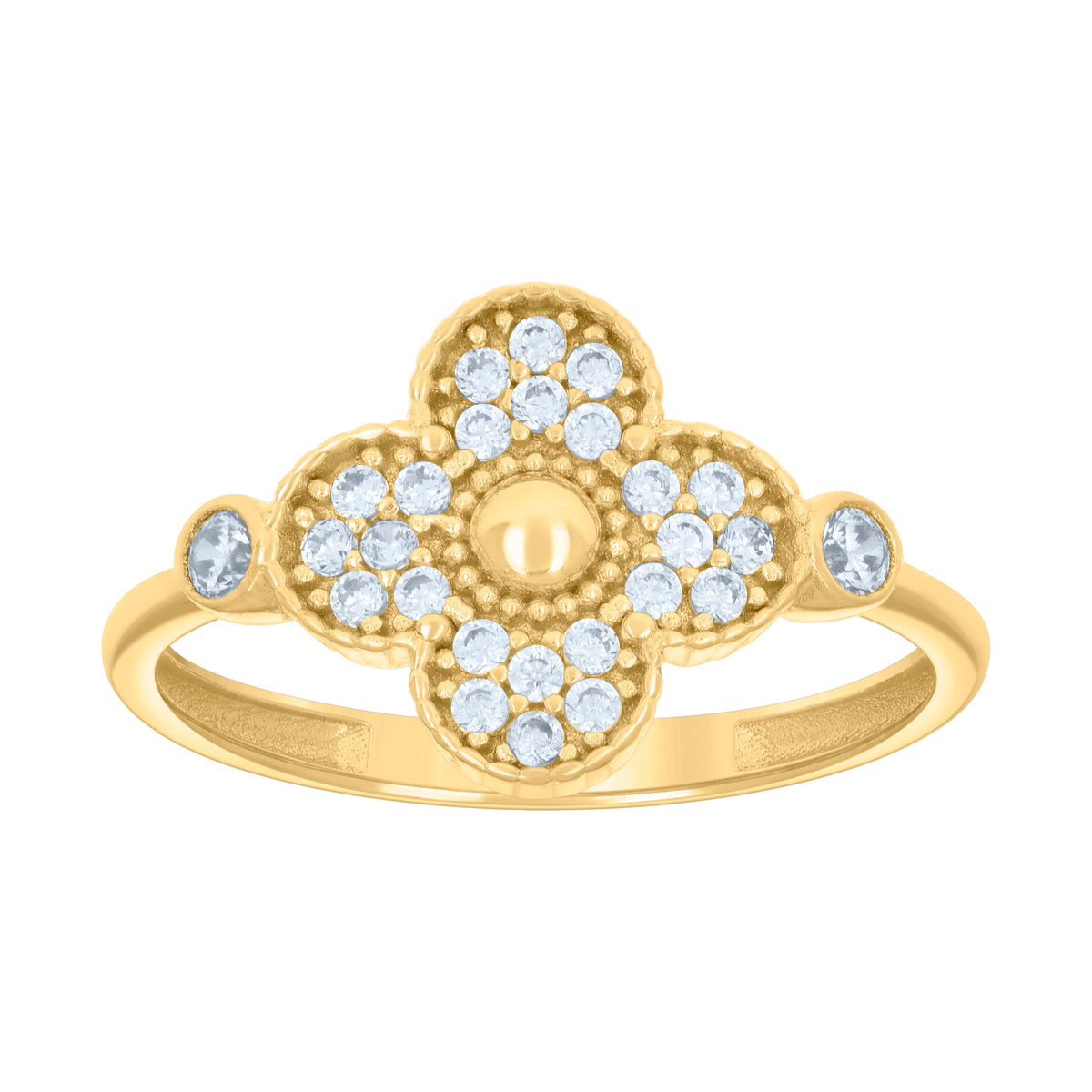 10kt Yellow Gold Womens Pink Emerald-cut Cubic-Zirconia July Birthstone Ring