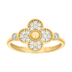 10kt Yellow Gold Womens Pink Emerald-cut Cubic-Zirconia July Birthstone Ring