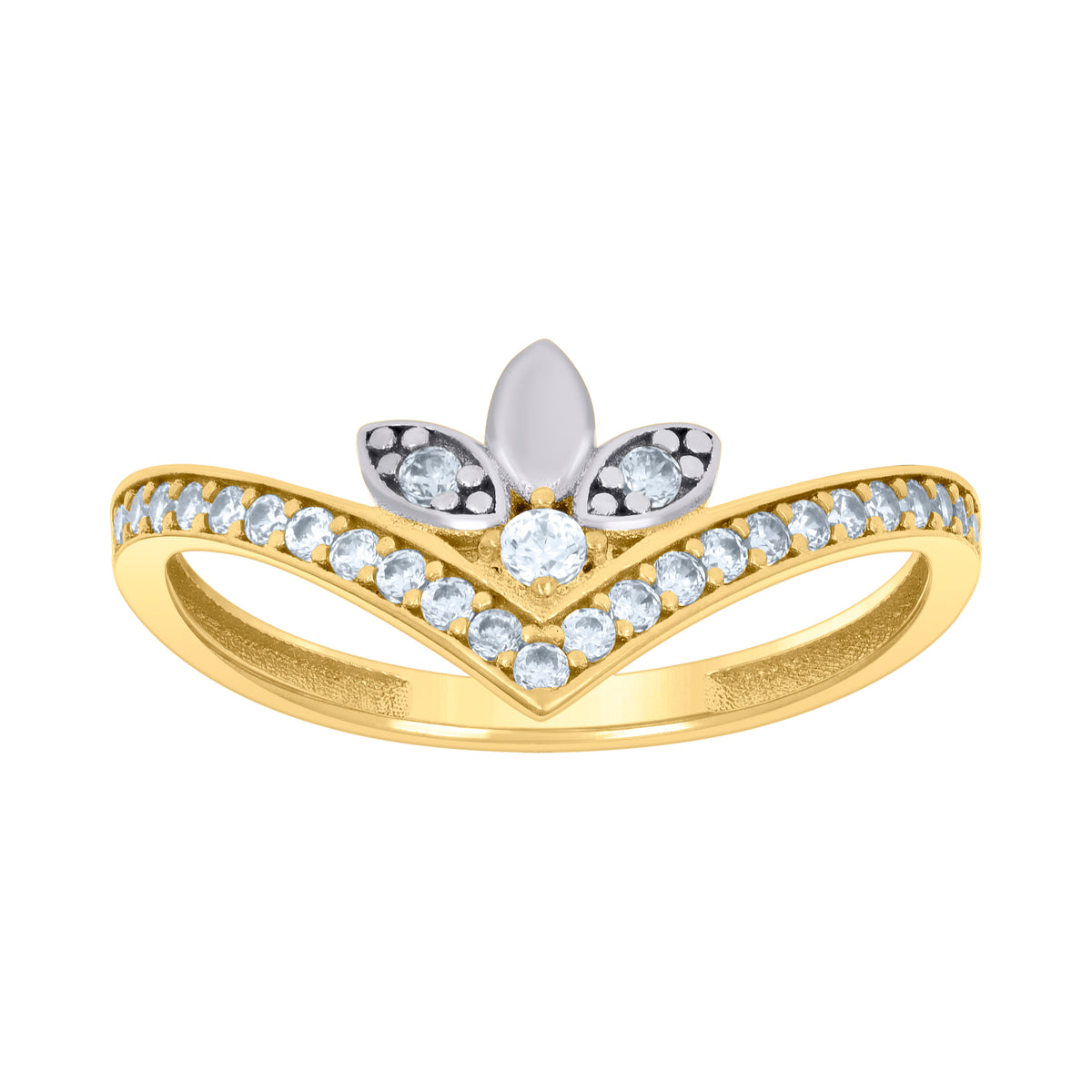 10kt Yellow Gold Womens Pink Emerald-cut Cubic-Zirconia October Birthstone Ring