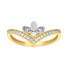 10kt Yellow Gold Womens Pink Emerald-cut Cubic-Zirconia October Birthstone Ring