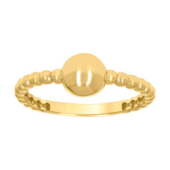 10kt Yellow Gold Womens Cubic-Zirconia Ball Fashion Ring