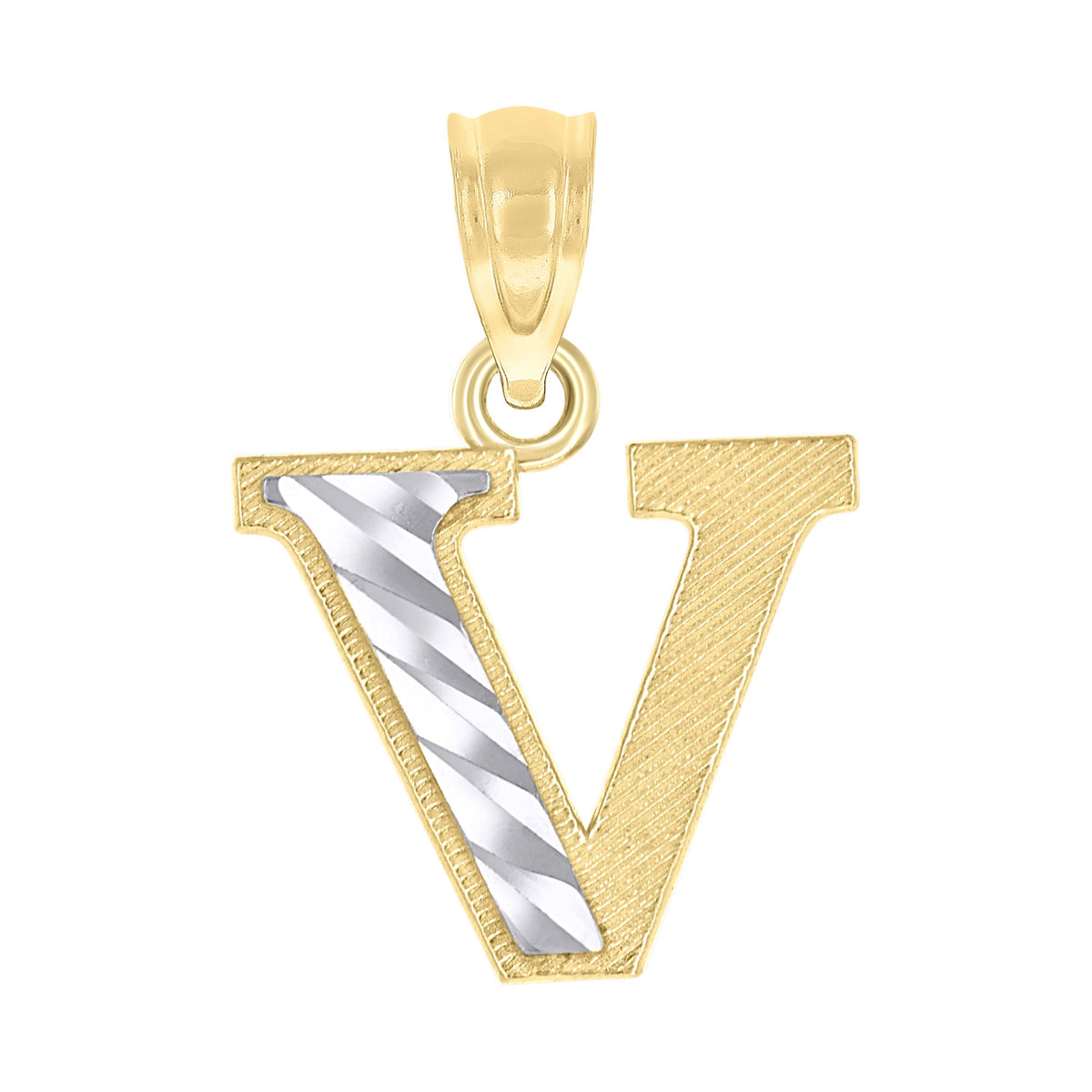 10kt Two-Tone Gold Mens Cross Religious Charm Pendant