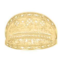 10kt Yellow Gold Womens Last Supper Religious Ring