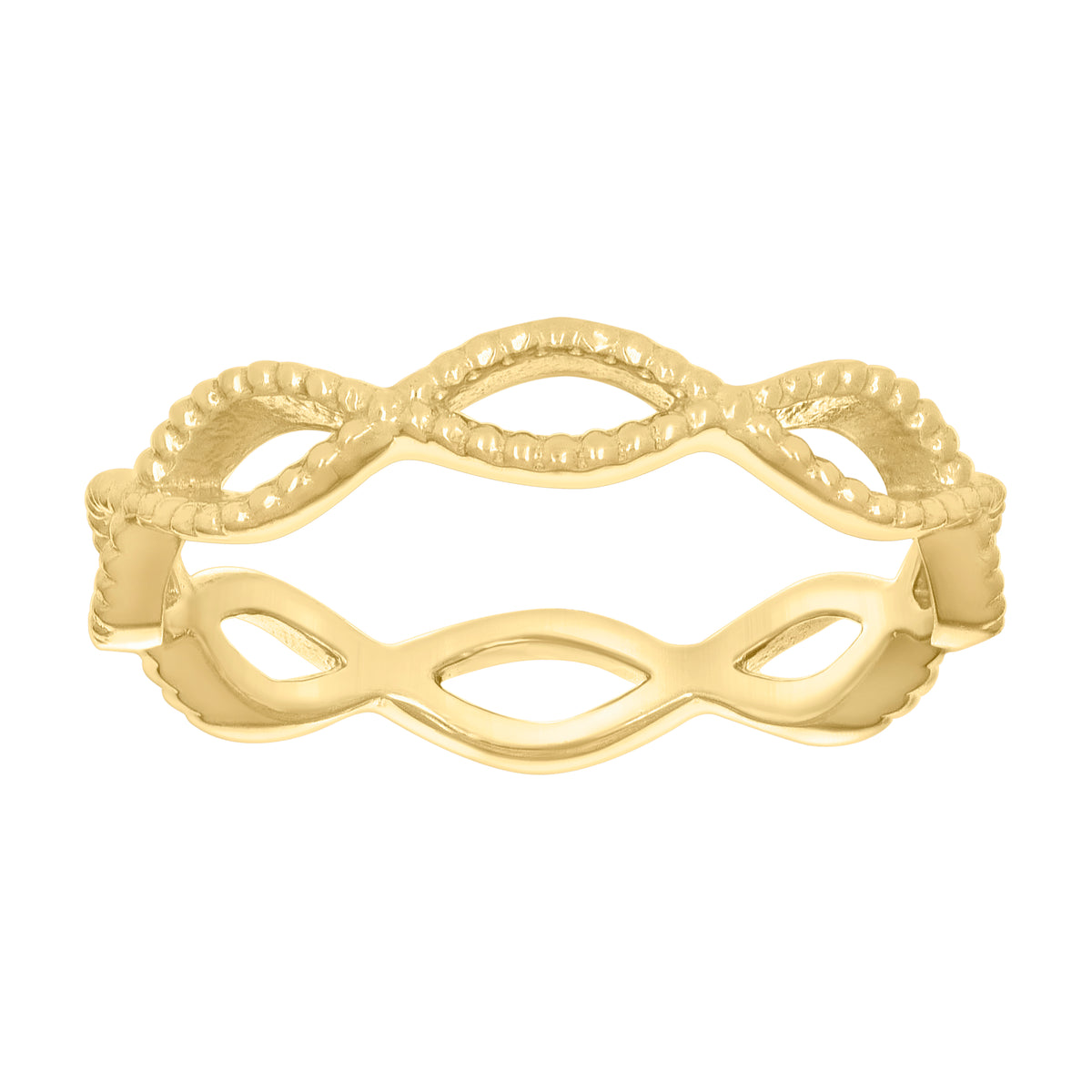 10kt Yellow Gold Womens Infinity Love Ring