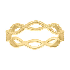 10kt Yellow Gold Womens Infinity Love Ring