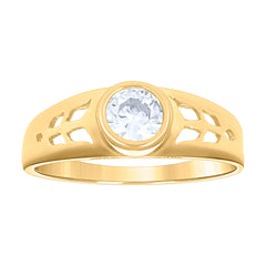 14kt Yellow Gold Baby Cubic-Zirconia Fashion Ring