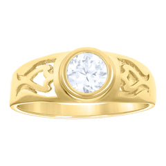 14kt Yellow Gold Baby Cubic-Zirconia Fashion Ring