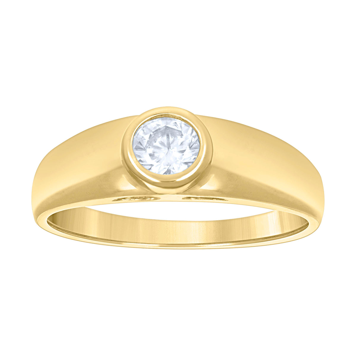 14kt Yellow Gold Baby Cubic-Zirconia Fashion Ring