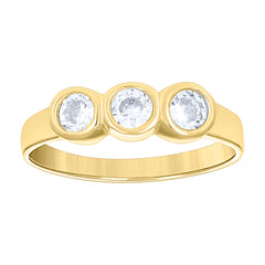 14kt Yellow Gold Baby Cubic-Zirconia Fashion Ring