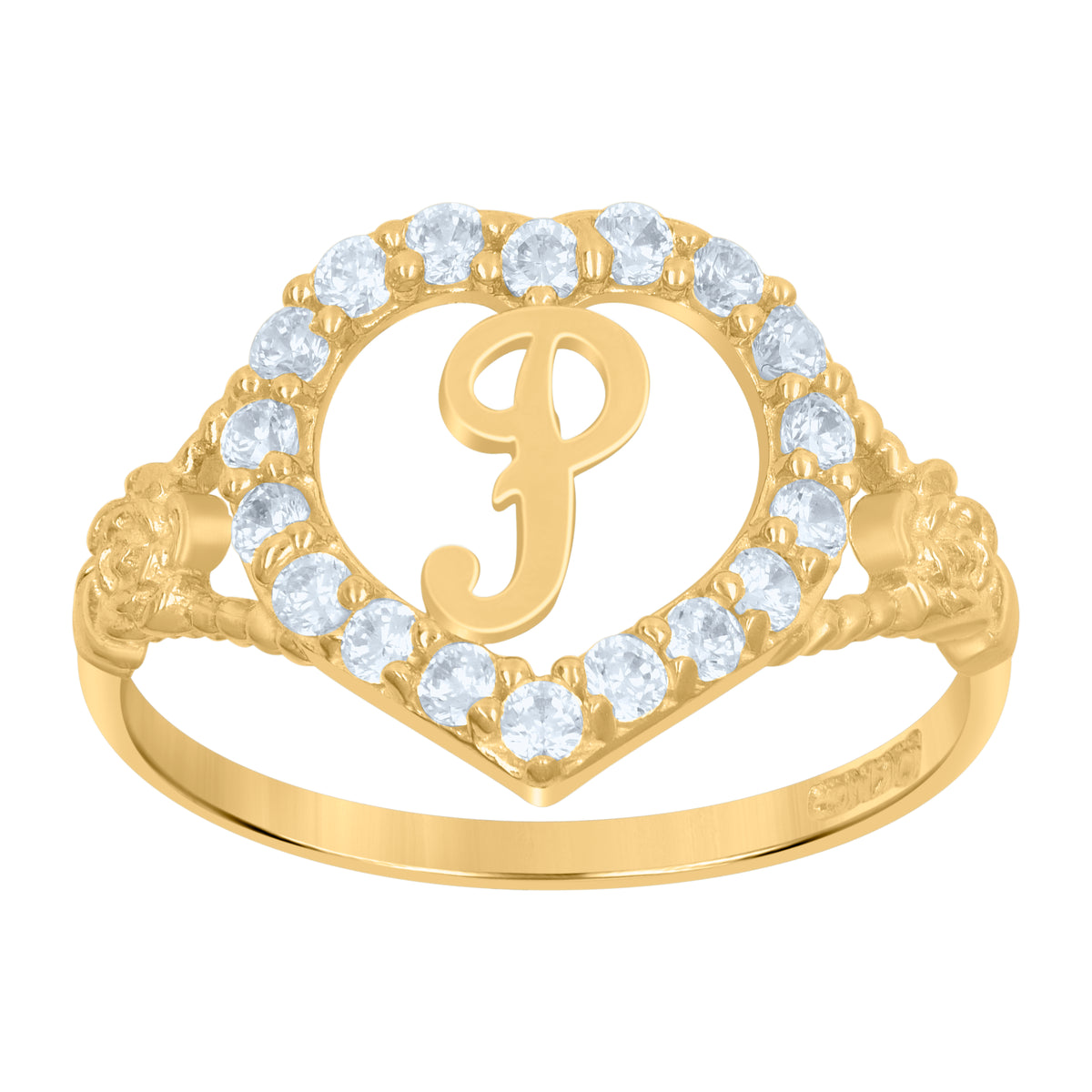 10kt Two-Tone Gold Mens Cubic Zirconia Round Head Fashion Ring