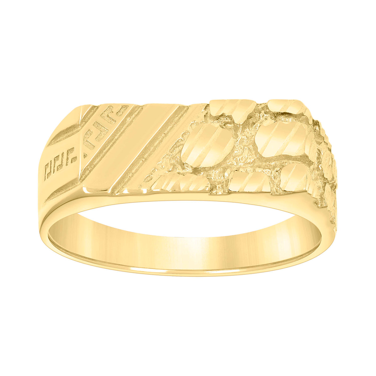 10kt Yellow Gold Womens Round Cubic Zirconia Double Heart Ring