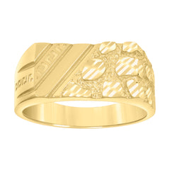 10kt Yellow Gold Womens Round Cubic Zirconia Twisted Engagement Ring