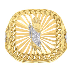 10kt Yellow Gold Womens Nugget Ring Size 7