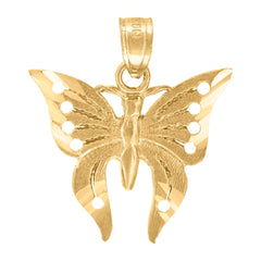 10kt Yellow Gold Mens Nugget Texas Map Charm Pendant