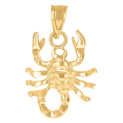 10kt Yellow Gold Womens Mens Unisex Scorpion Animal Charm Pendant