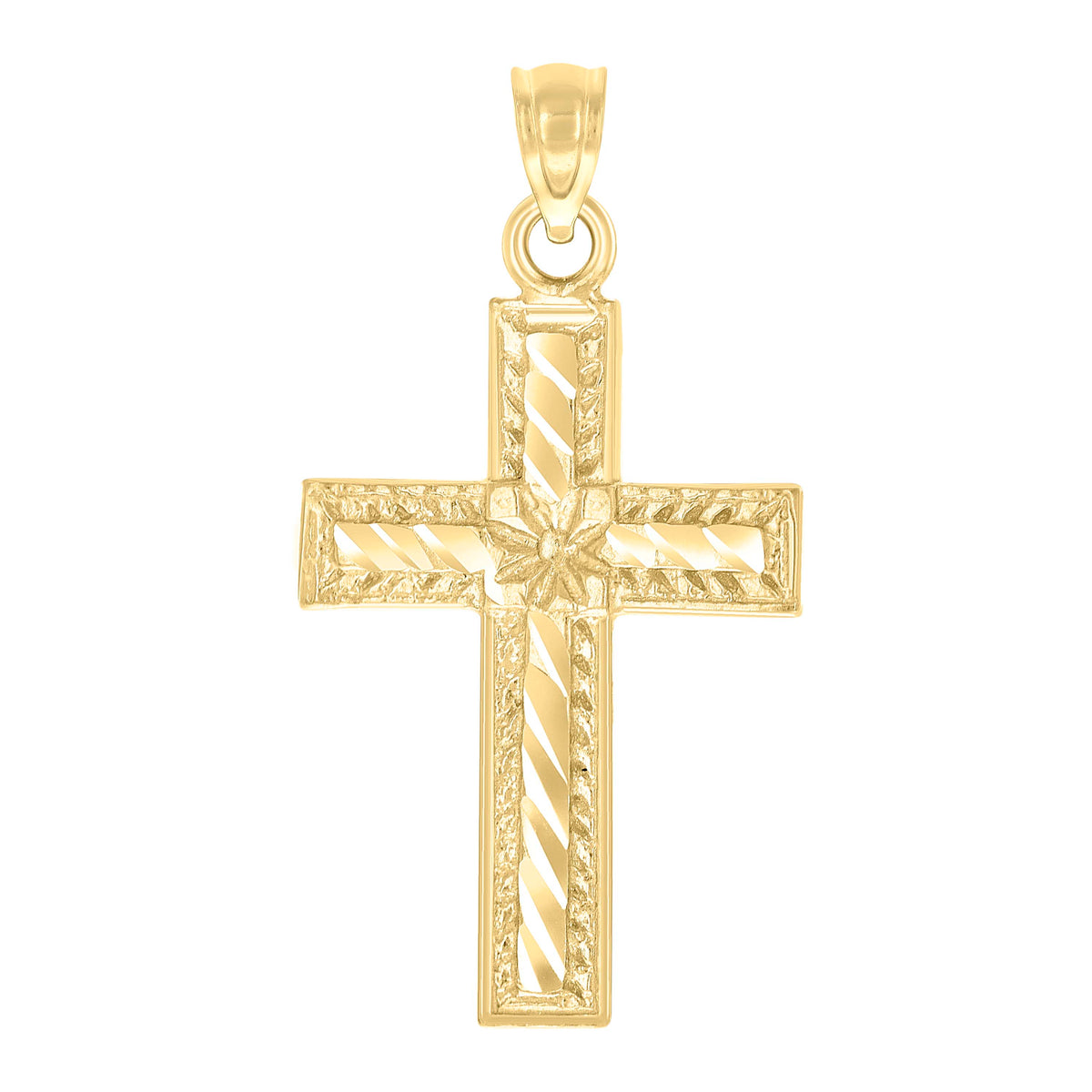 10kt Two-tone Gold Unisex Initial Alphabet L Ring