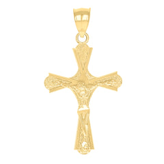 10kt Two-Tone Gold Womens Cubic-Zirconia Feather Fashion Charm Pendant