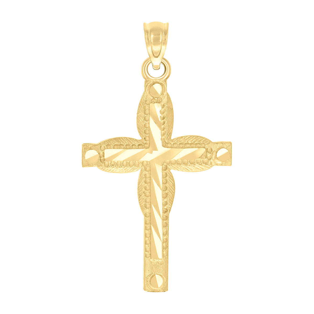 10kt Two-tone Gold Unisex Initial Alphabet I Ring