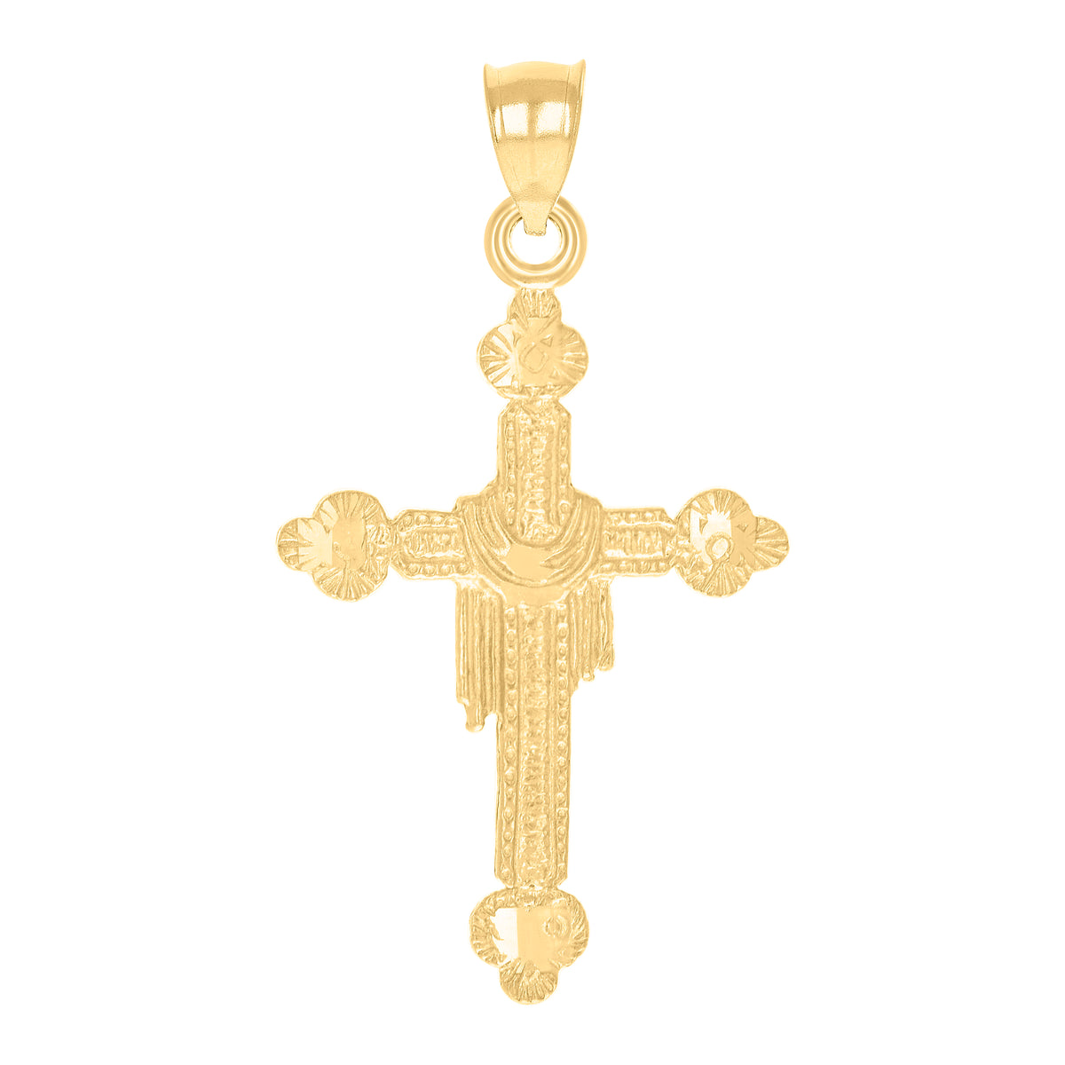 10kt Two-Tone Gold Unisex Diamond-Cut Initial G Charm Pendant