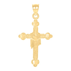 10kt Two-Tone Gold Unisex Diamond-Cut Initial G Charm Pendant