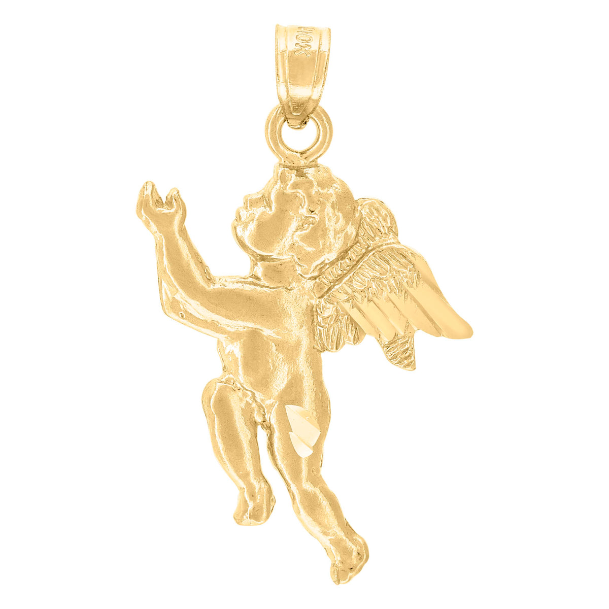 10kt Yellow Gold Mens Jesus Religious Charm Pendant